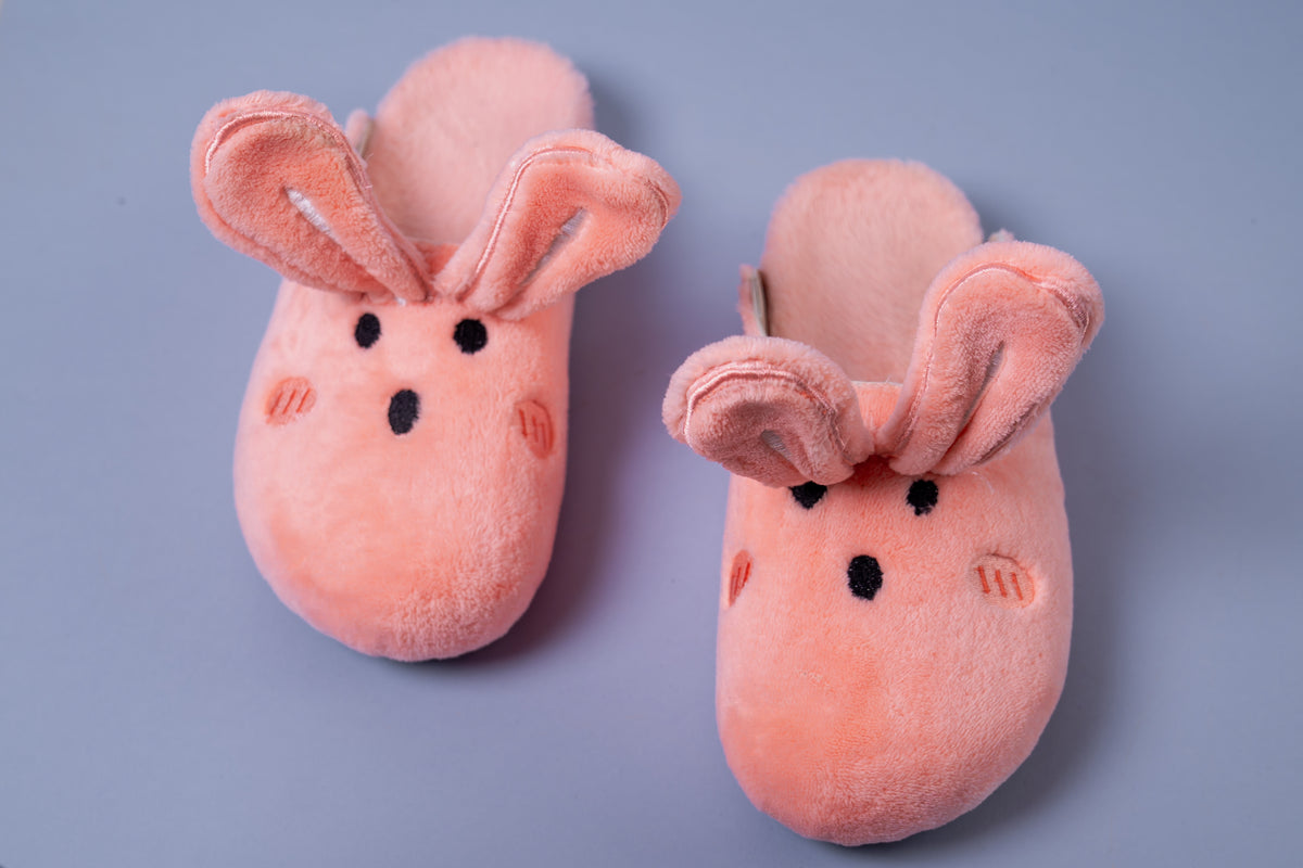 Pink bunny slippers