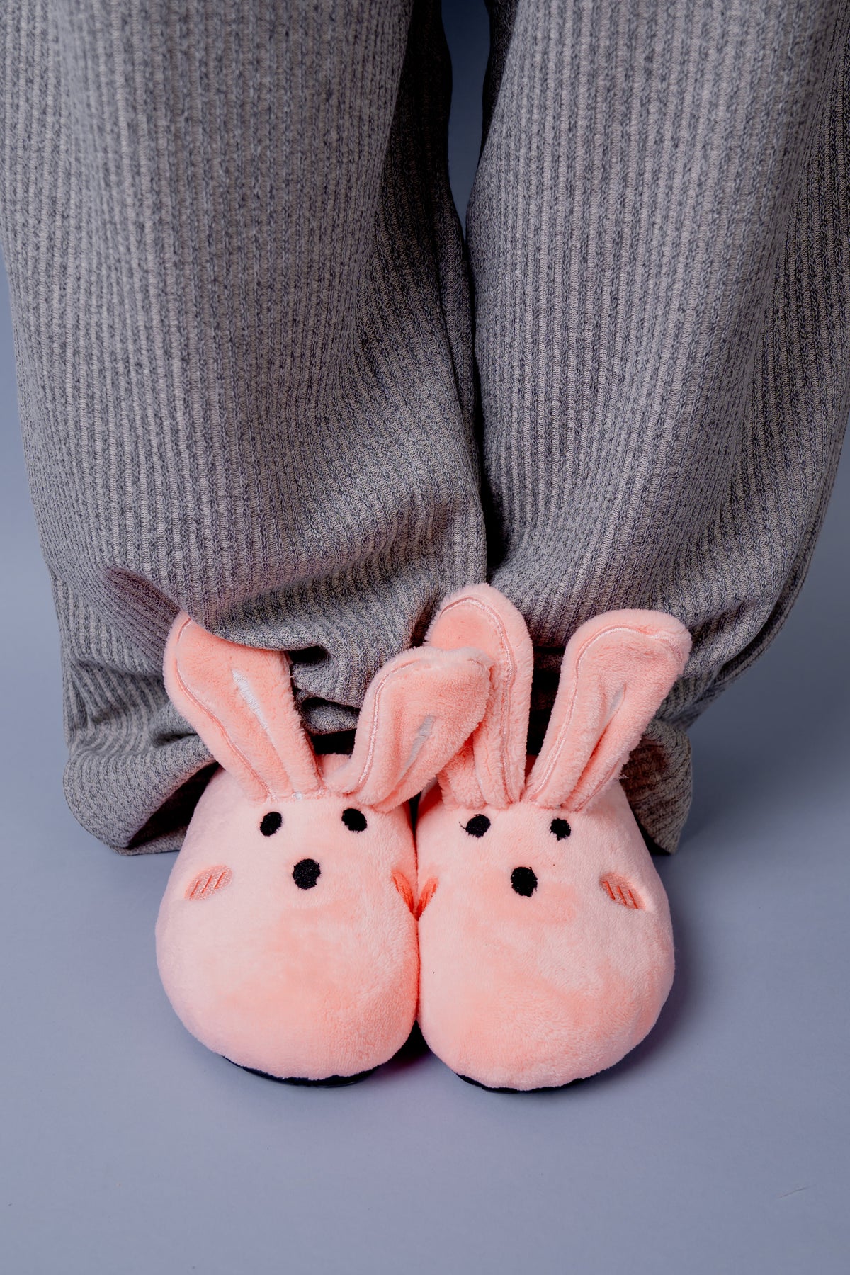 Pink bunny slippers