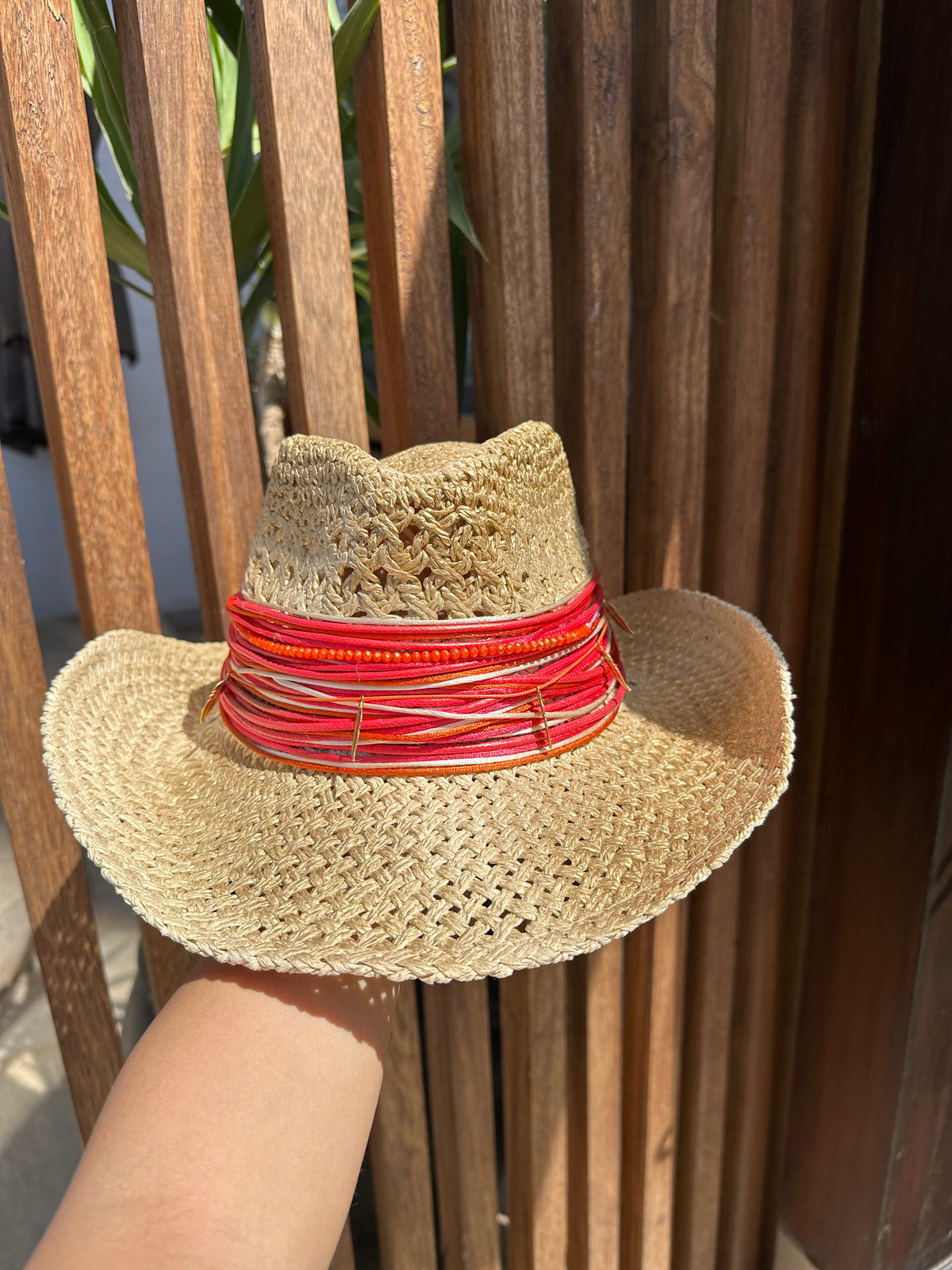 Cowboy with pink & orange accessories