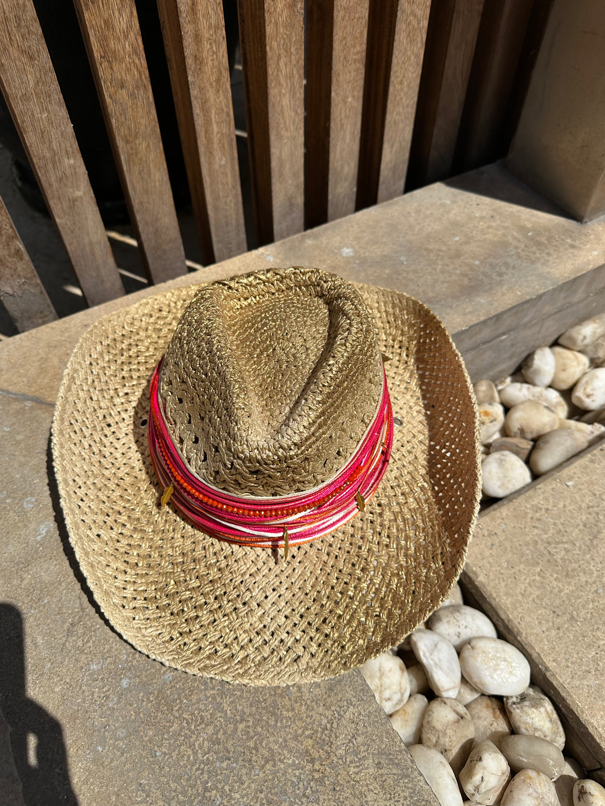 Cowboy with pink & orange accessories