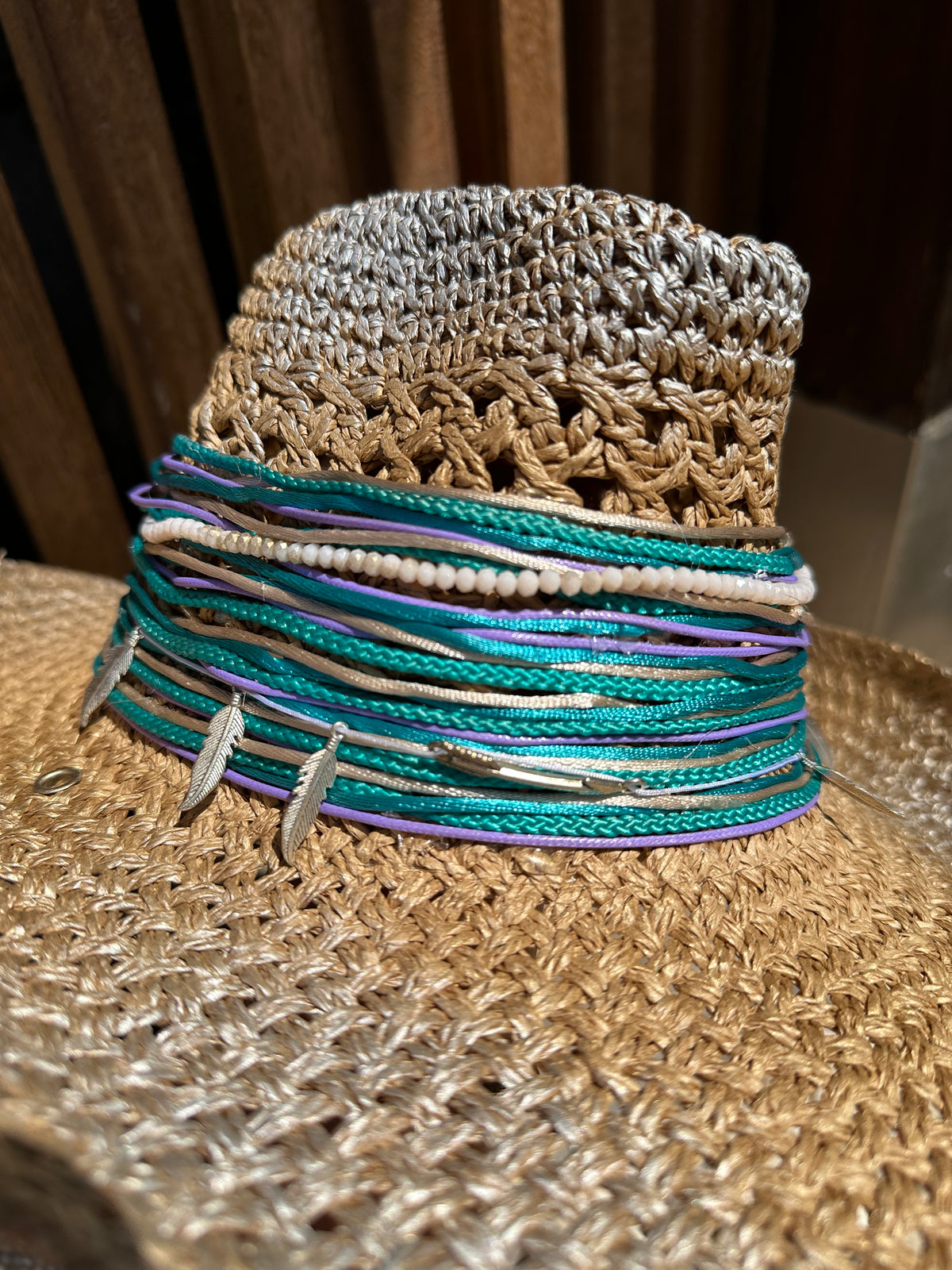 Cowboy with turquoise & purple accessories