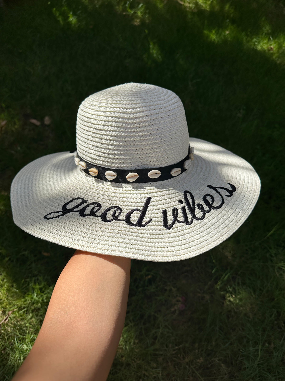 Good vibes embroidery hat