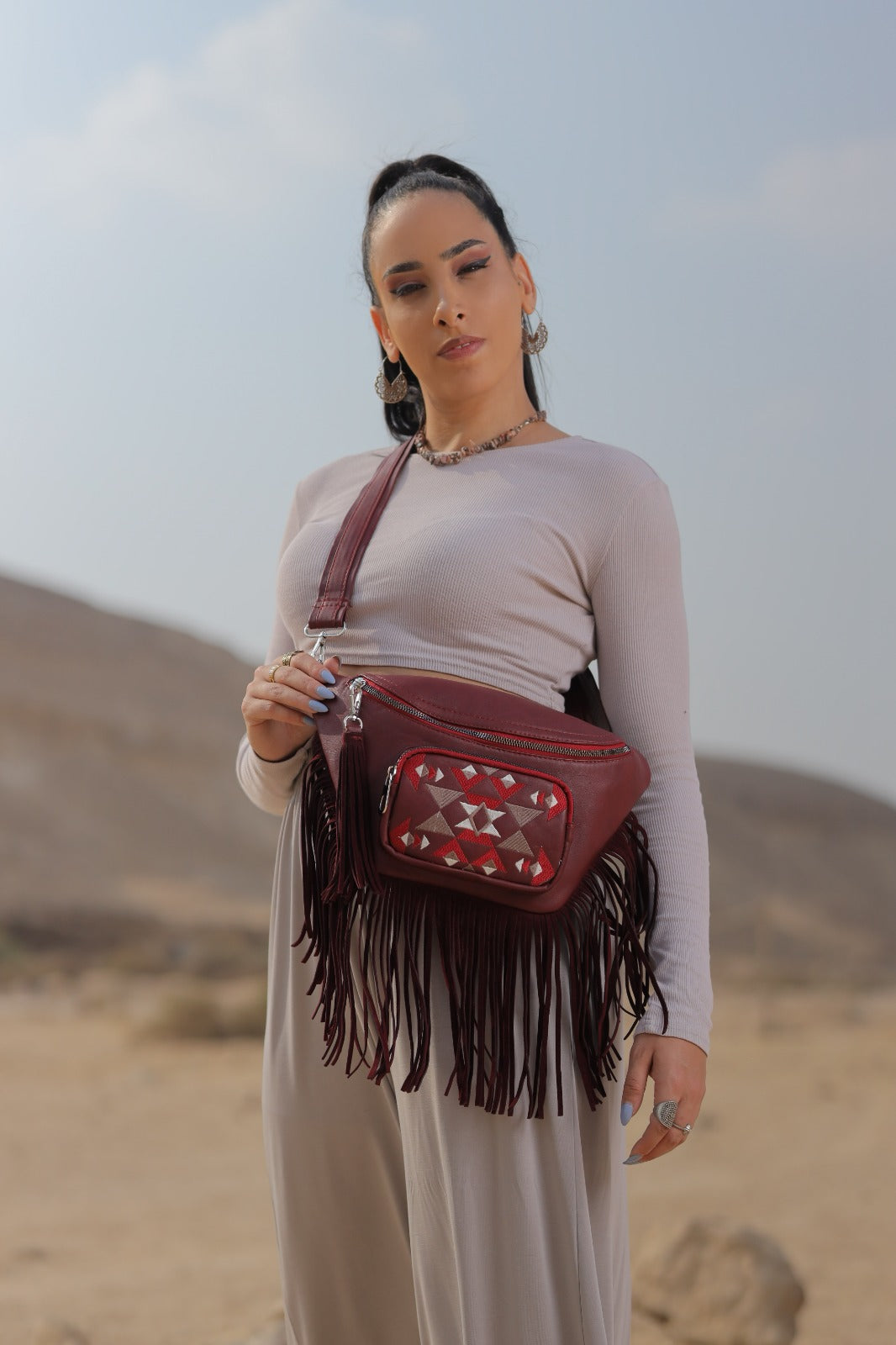 Burgundy Montana Fanny bag