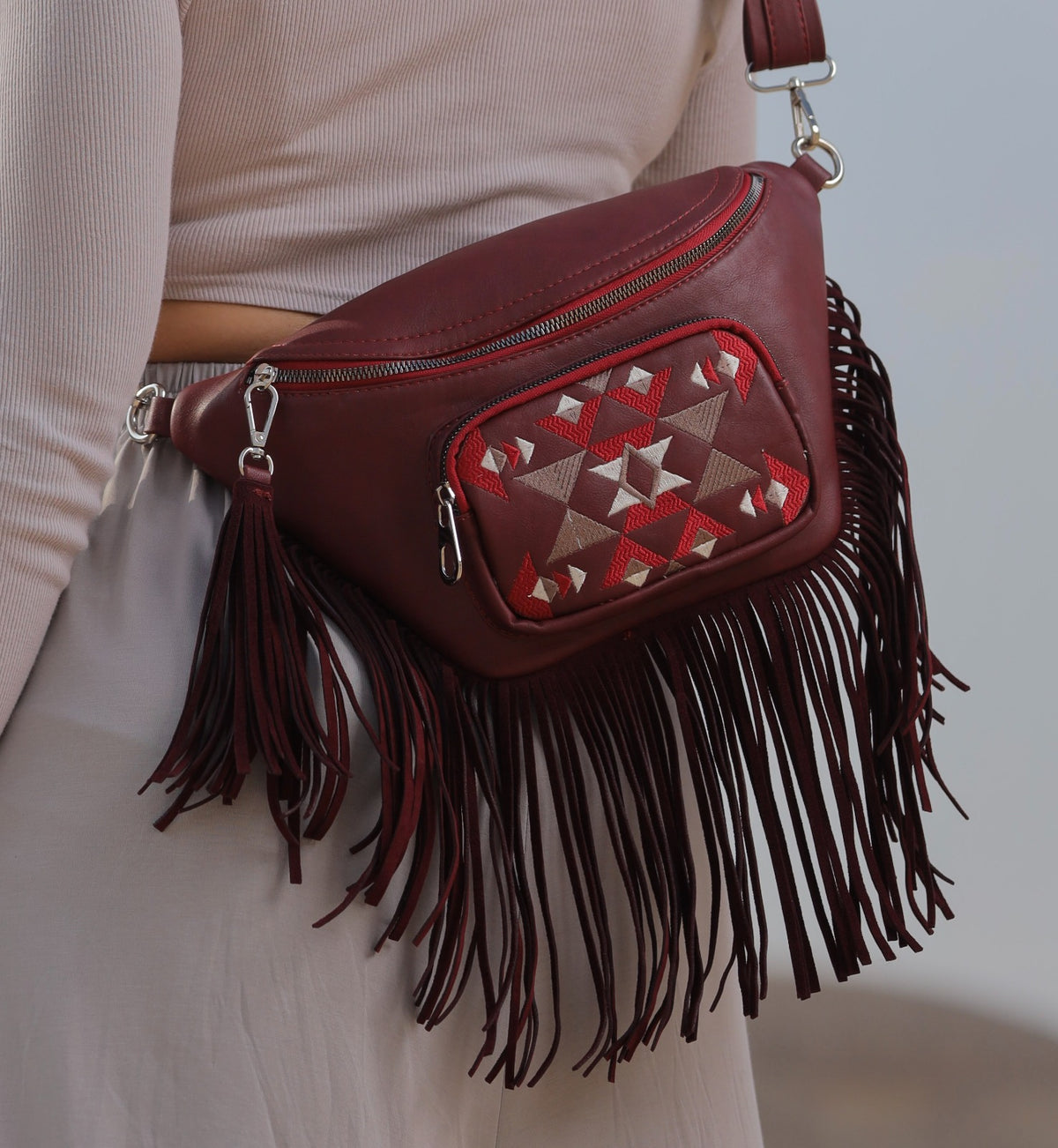 Burgundy Montana Fanny bag